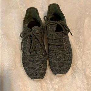 Army green adidas tubulars
